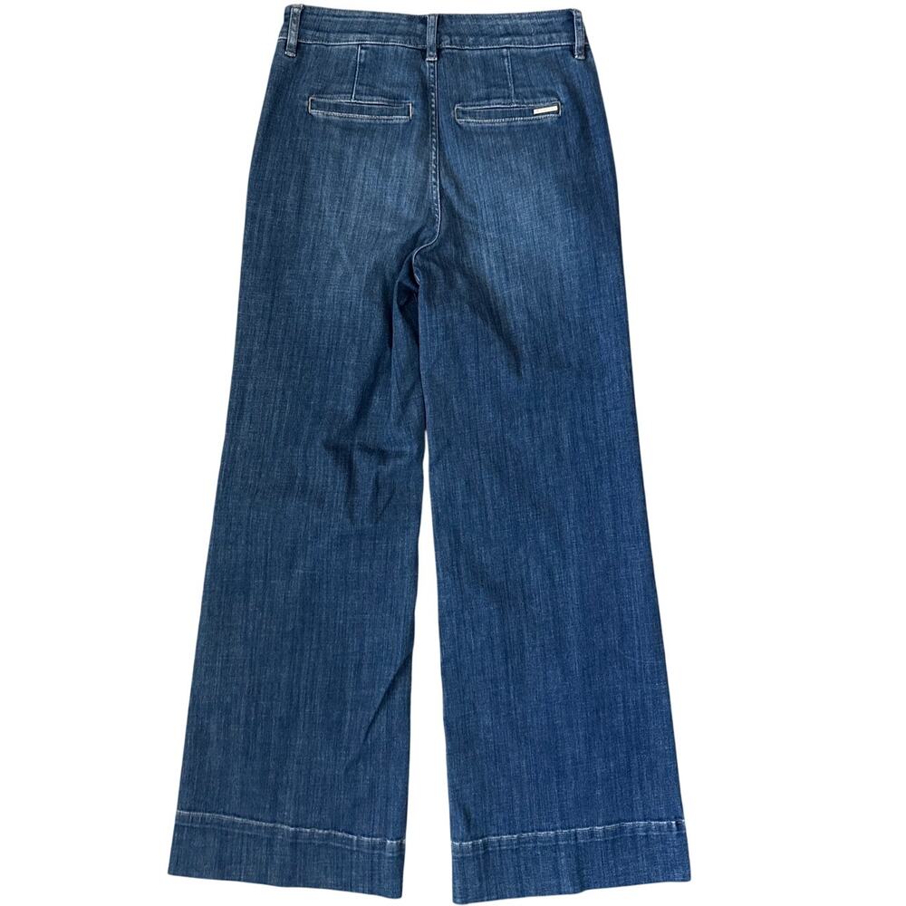 White House Black Market Extra High-Rise Wide Leg Trouser Soft Jeans Size 4 - Picture 4 of 8